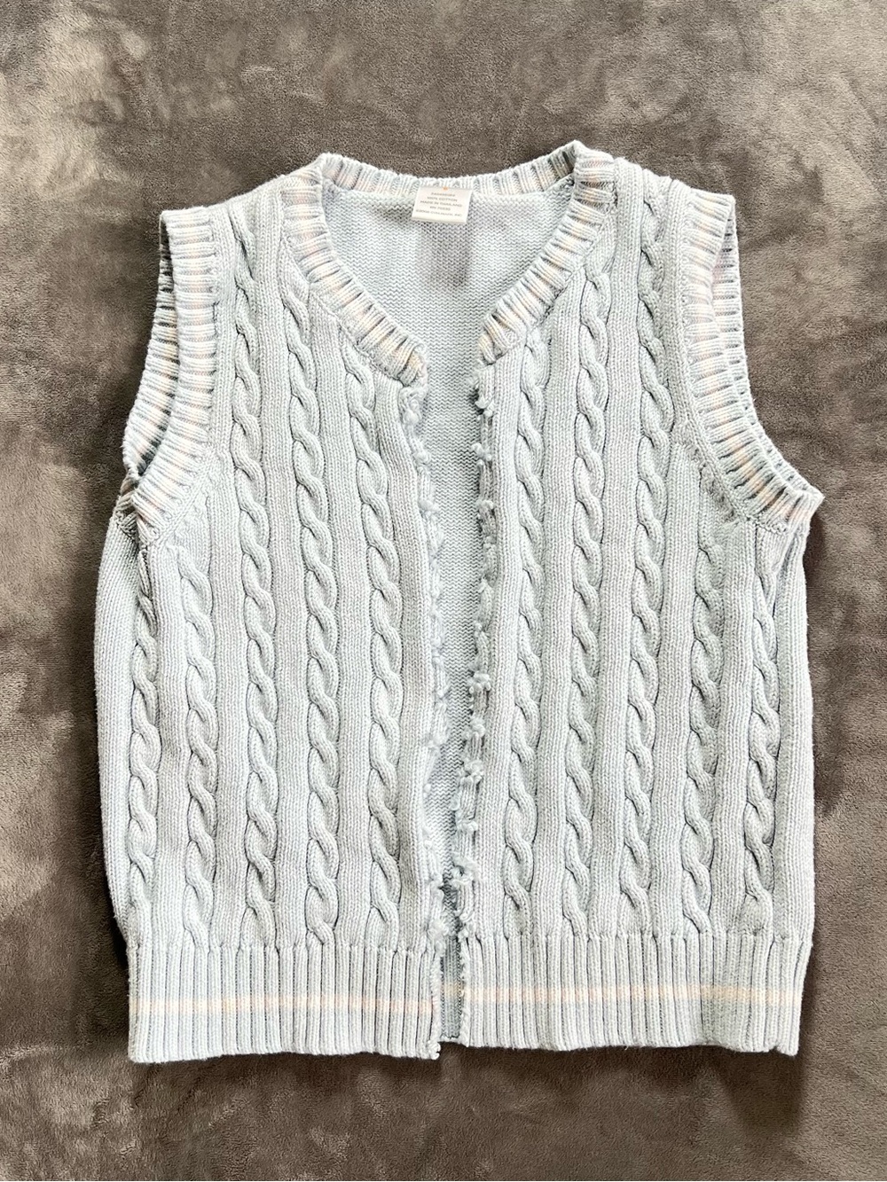 Gymboree Pale Blue Cable-Knit Button Vest